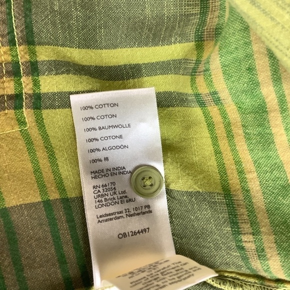 ANTHROPOLOGIE PILCRO PLAID COTTON BLOUSE NWT - Picture 12 of 13